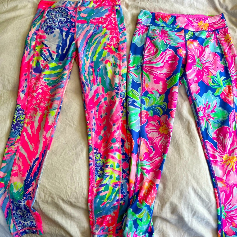 Set of 2 Lilly Pulitzer girls leggings.